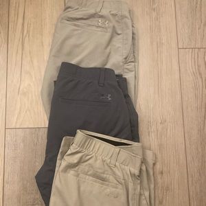 Under armour 32x30 tapered showdown golf pants lot